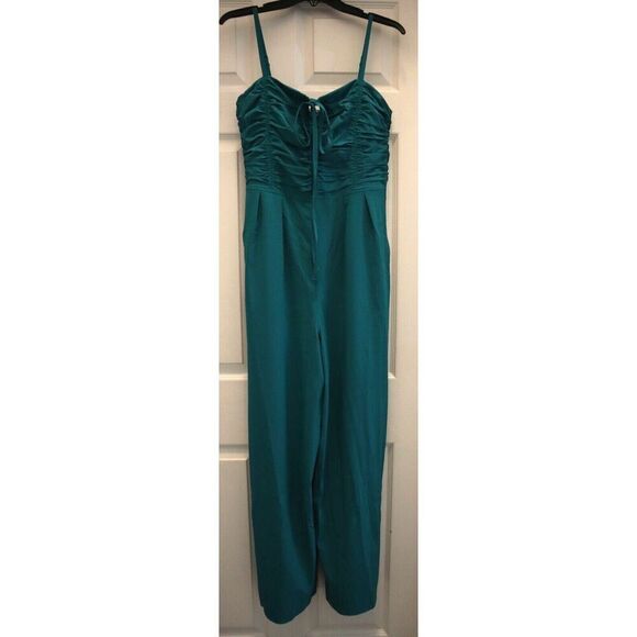 Athleta x Alicia Keys Women's Sz 8 Emerald Green Enlighten Up Jumpsuit - Picture 2 of 15